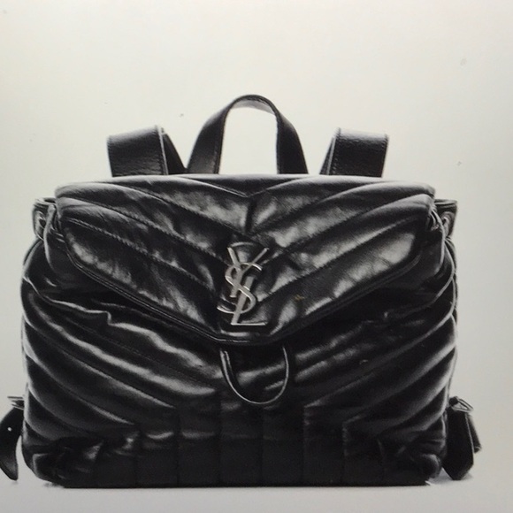 Saint Laurent Calfskin Y Quilted Monogram Small LouLou Backpack - Picture 1 of 16